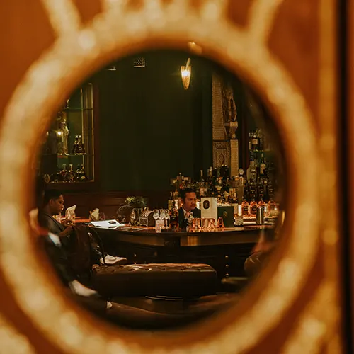 Pinstripe Bar Door